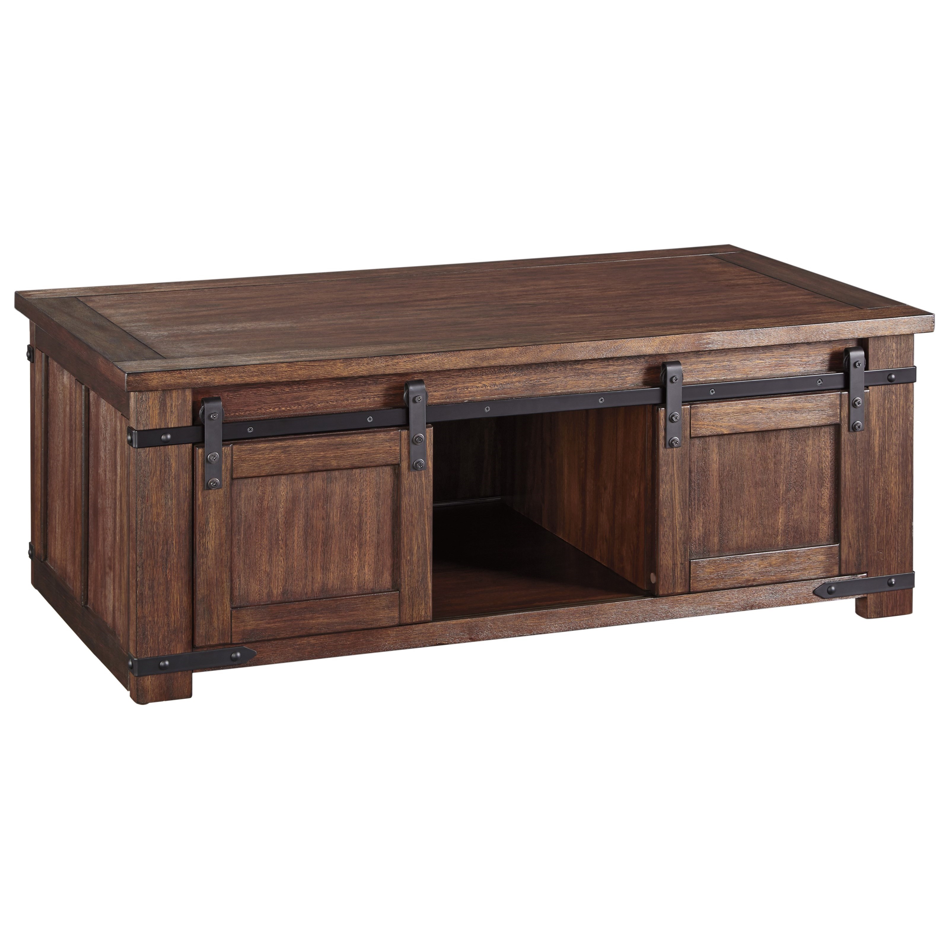 Signature Design by Ashley Budmore T372 1 Rustic Cocktail Table